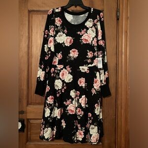 Torrid long sleeve skater dress